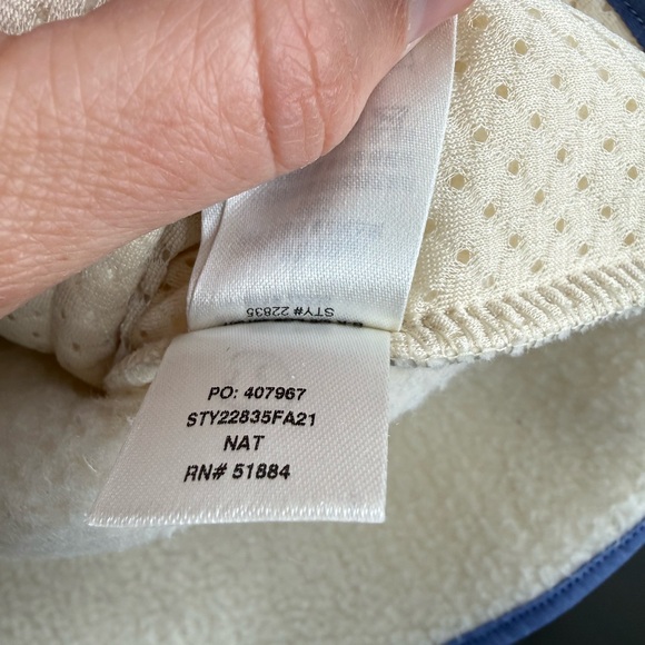 Patagonia Retro Pile Marsupial 1/2 Zip Fleece Pullover Natural/Cream/Blue Large - Picture 9 of 12